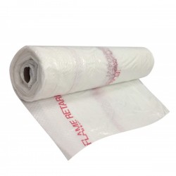 6 Mil Dura Skrim Flame Retardant String Reinforced Plastic Sheeting White - Choose Your Size 