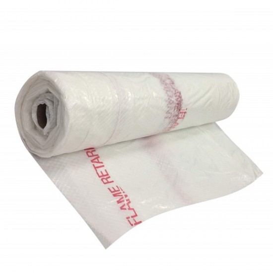 White flame retardant plastic sheeting roll