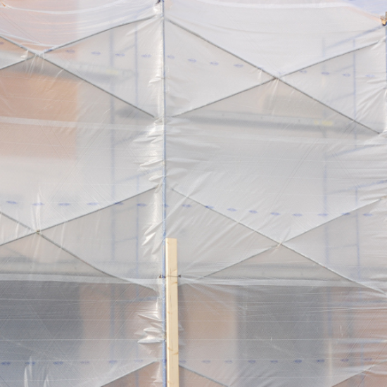 Clear plastic sheeting